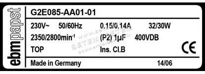 0004100003-VENTILATEUR EBMPAPST G2E085-AA01-01 3