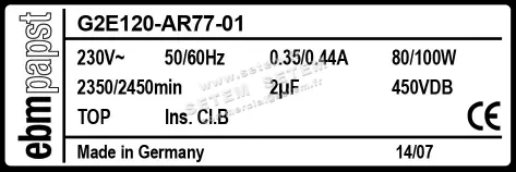 0004100006-VENTILATEUR EBMPAPST G2E120-AR77-01 4