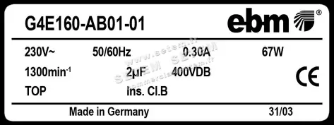 0004100010-VENTILATEUR EBMPAPST G4E160-AB01-01 3