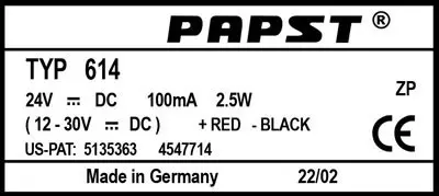 0004100200-VENTILATEUR EBMPAPST 614 3