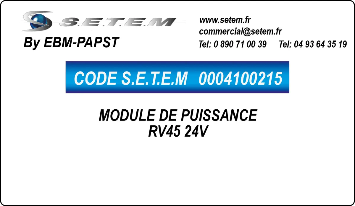0004100215-MODULE DE PUISSANCE RV45 24V EBMPAPST