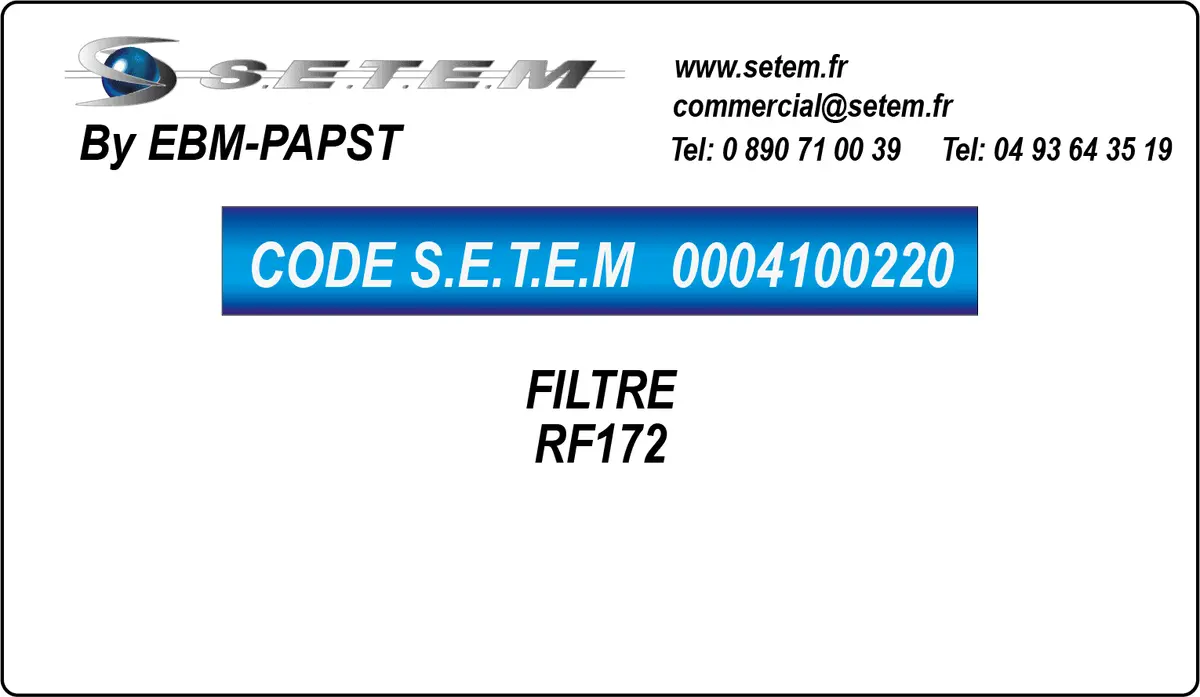 0004100220-FILTRE EBMPAPST RF172