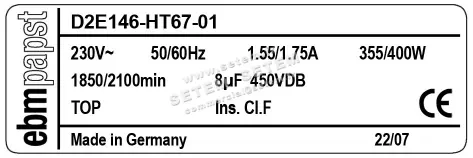 0004100318-VENTILATEUR EBMPAPST D2E146-HT67-01 3