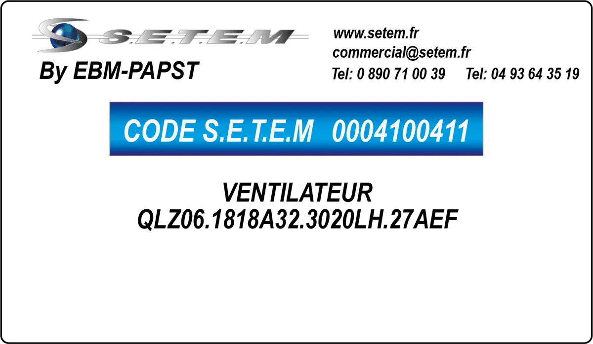 0004100411-VENTILATEUR EBMPAPST QLZ06.1818A32.3020LH.27AEF