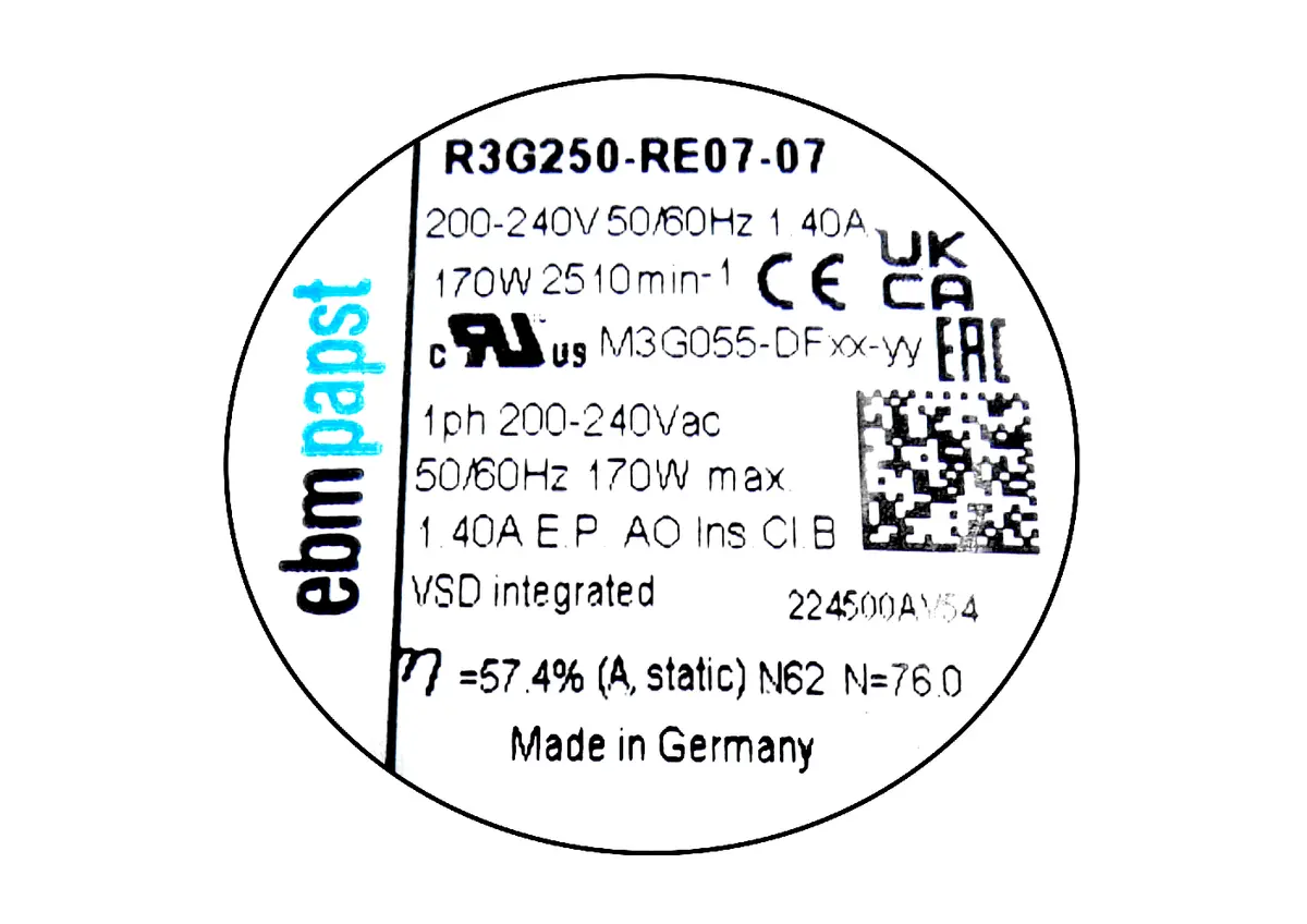 0004100420-VENTILATEUR EBMPAPST R3G250.RE07.07 6