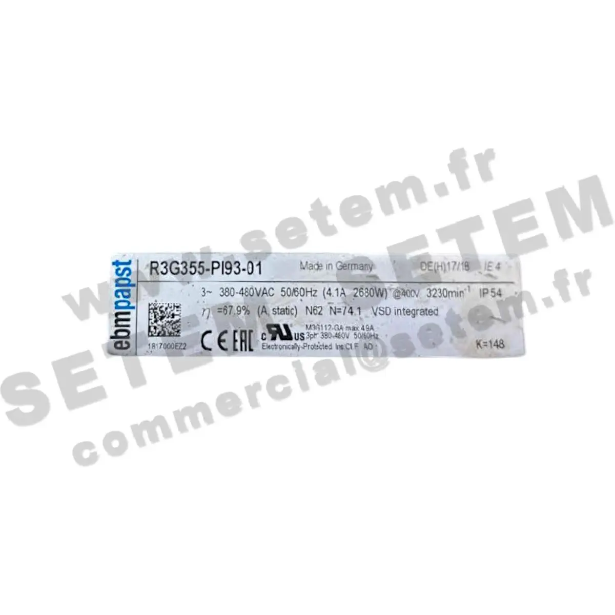 0004100424-VENTILATEUR EBMPAPST R3G355.PI93.01