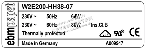 0004100483-VENTILATEUR EBMPAPST W2E200-HH38-07 4