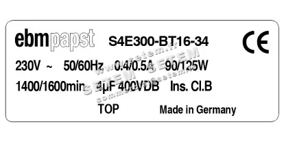 0004100559-VENTILATEUR EBMPAPST S4E300-BT16-34 3