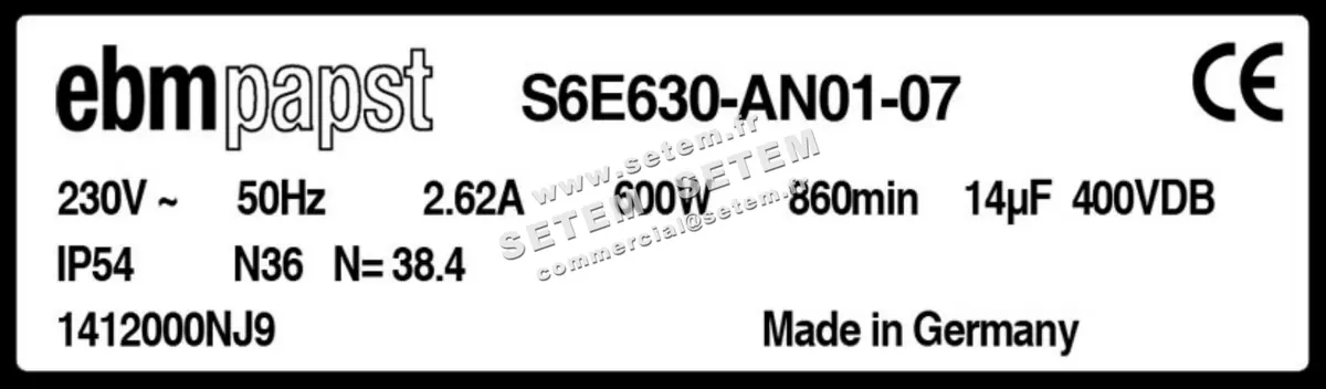 0004100565-VENTILATEUR EBMPAPST S6E630-AN01-07 4