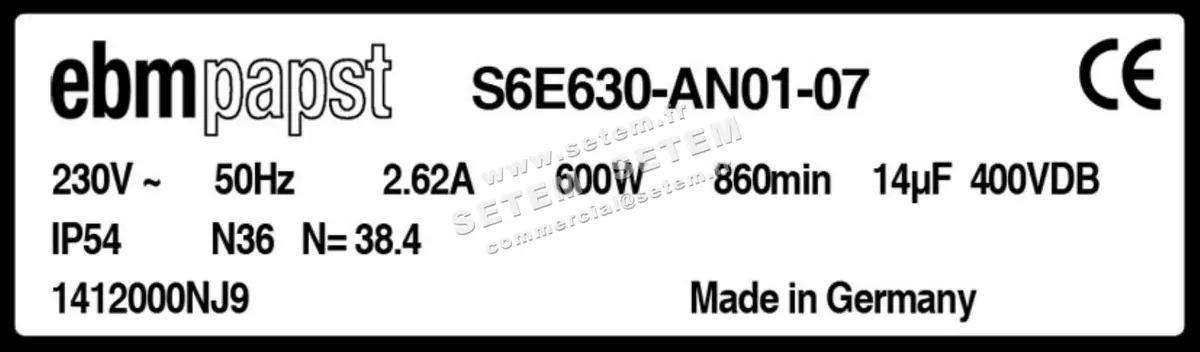 0004100565-VENTILATEUR EBMPAPST S6E630-AN01-07 3