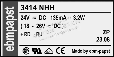 0004100597-VENTILATEUR EBMPAPST 3414NHH 3