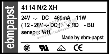 0004100601-VENTILATEUR EBMPAPST 4114N/2XH 3