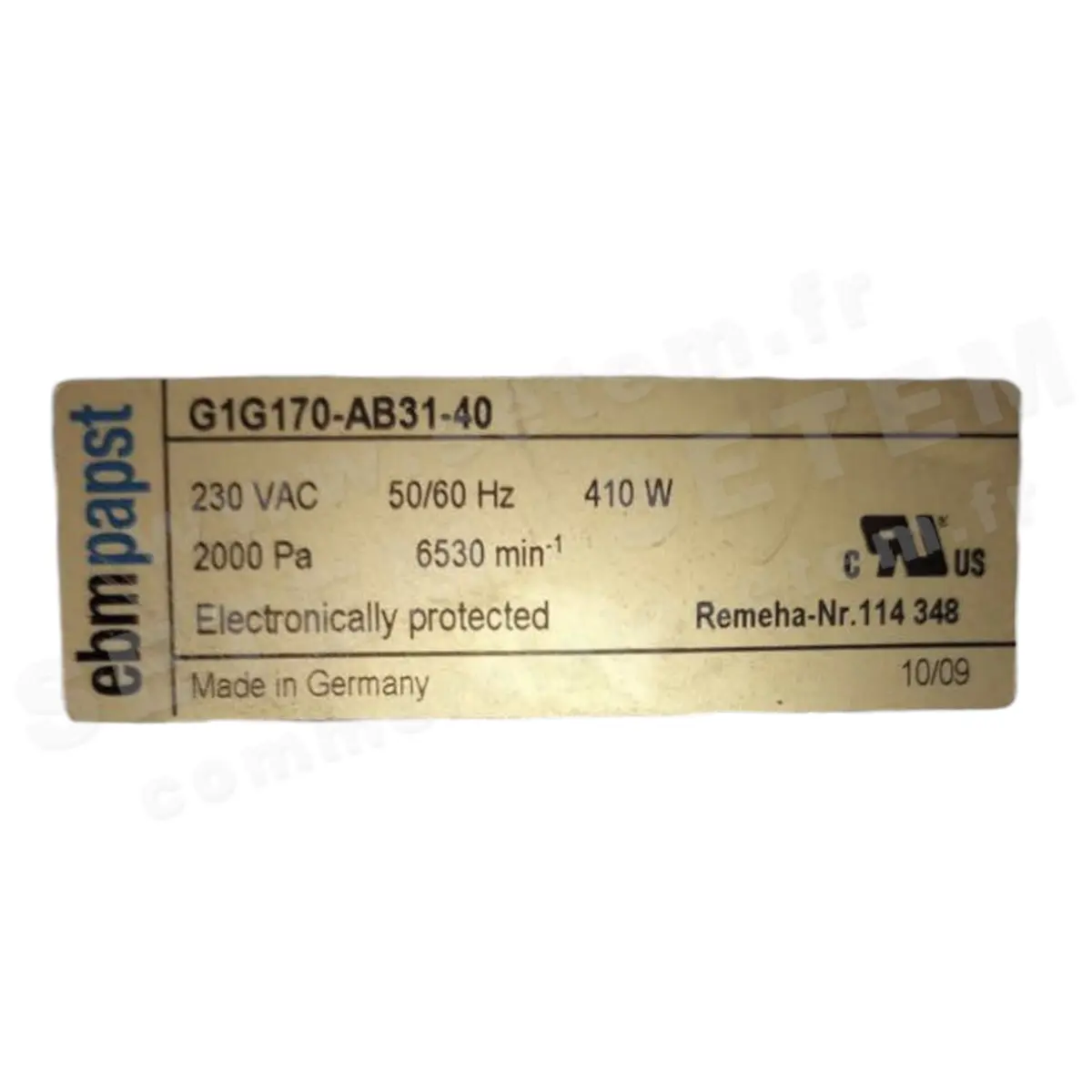 0004100603-VENTILATEUR EBM-PAPST G1G170-AB31-40