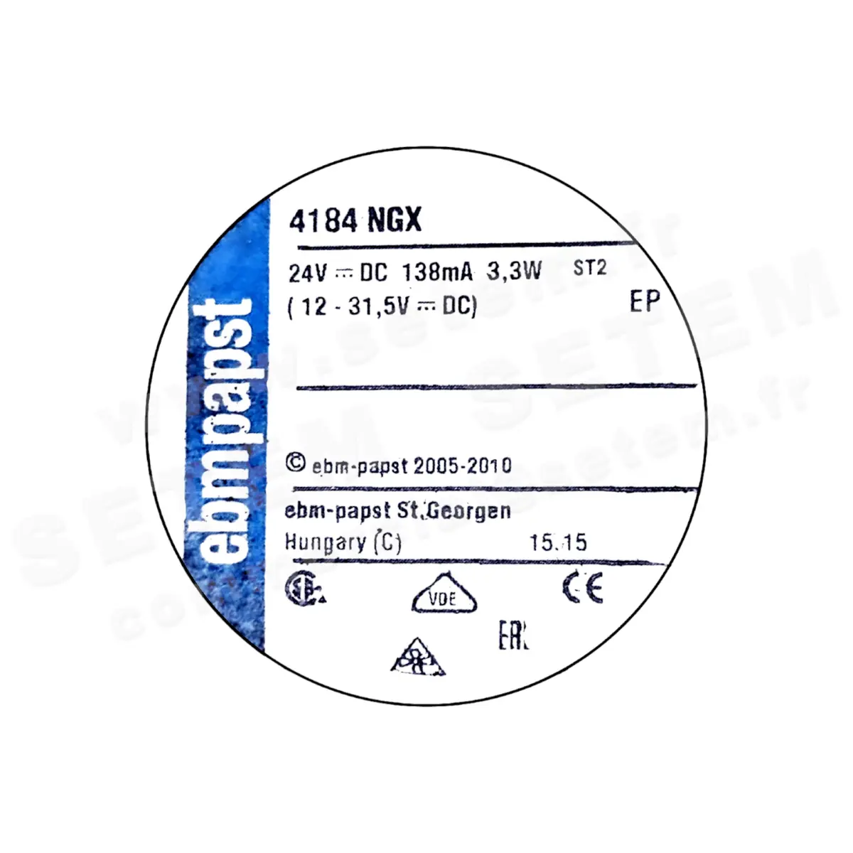 0004100607-VENTILATEUR EBMPAPST 4184NGX