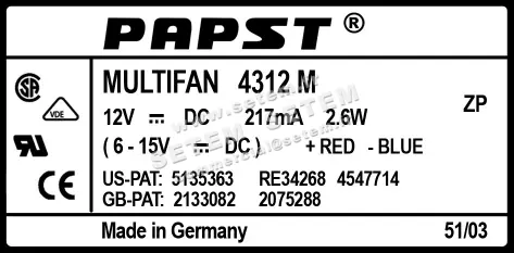 0004100620-VENTILATEUR EBMPAPST 4312M 3