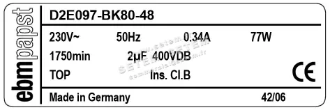 0004100998-VENTILATEUR EBMPAPST D2E097-BK80-48 3