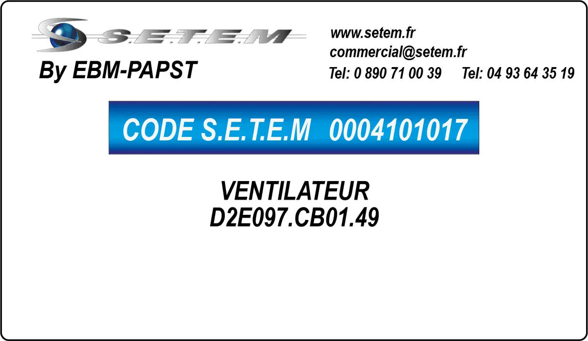 0004101017-VENTILATEUR EBMPAPST D2E097.CB01.49