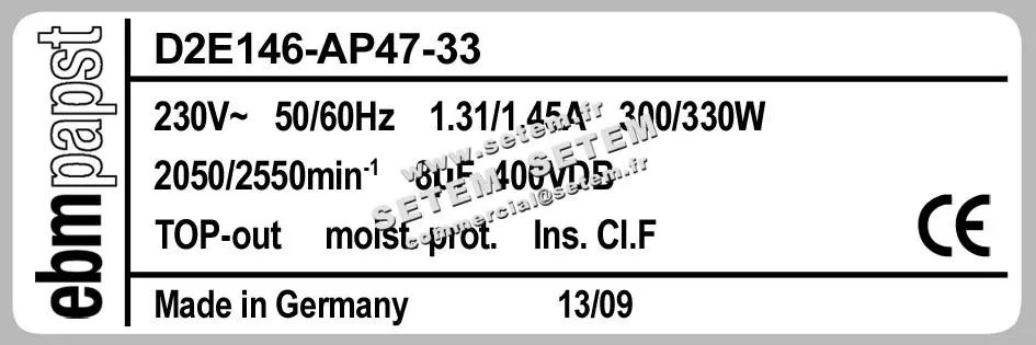 0004101165-MOTEUR EBM-PAPST M2E068-CF82-72 3