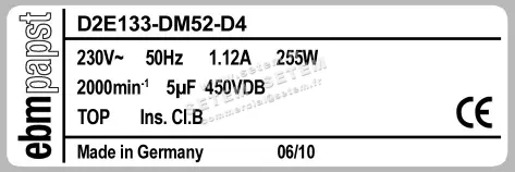 0004101196-VENTILATEUR EBMPAPST D2E133-DM52-D4 3