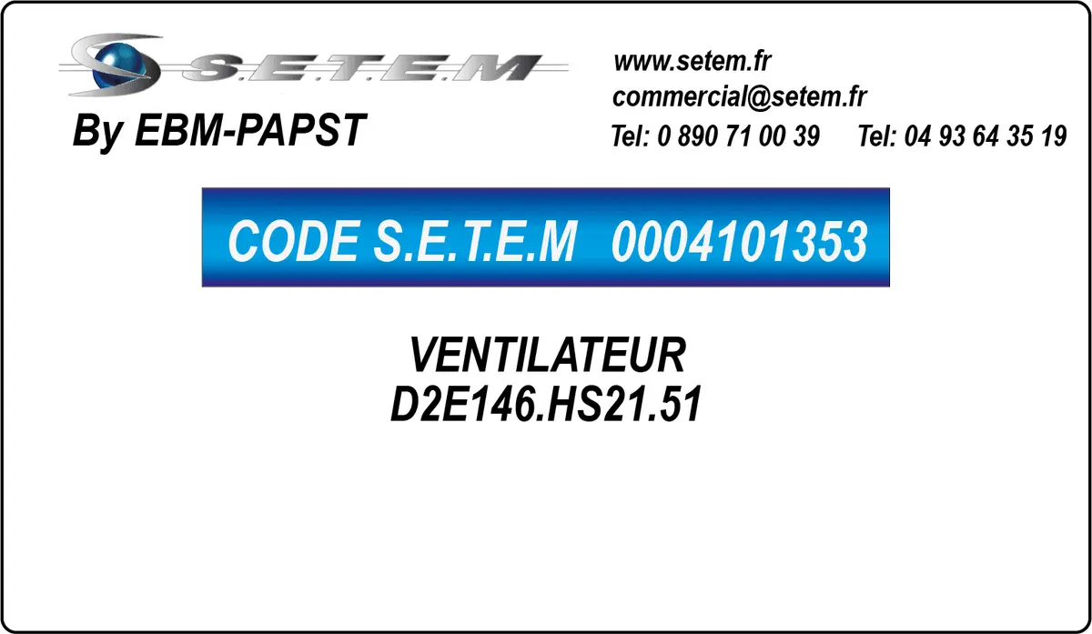 0004101353-VENTILATEUR EBMPAPST D2E146.HS21.51