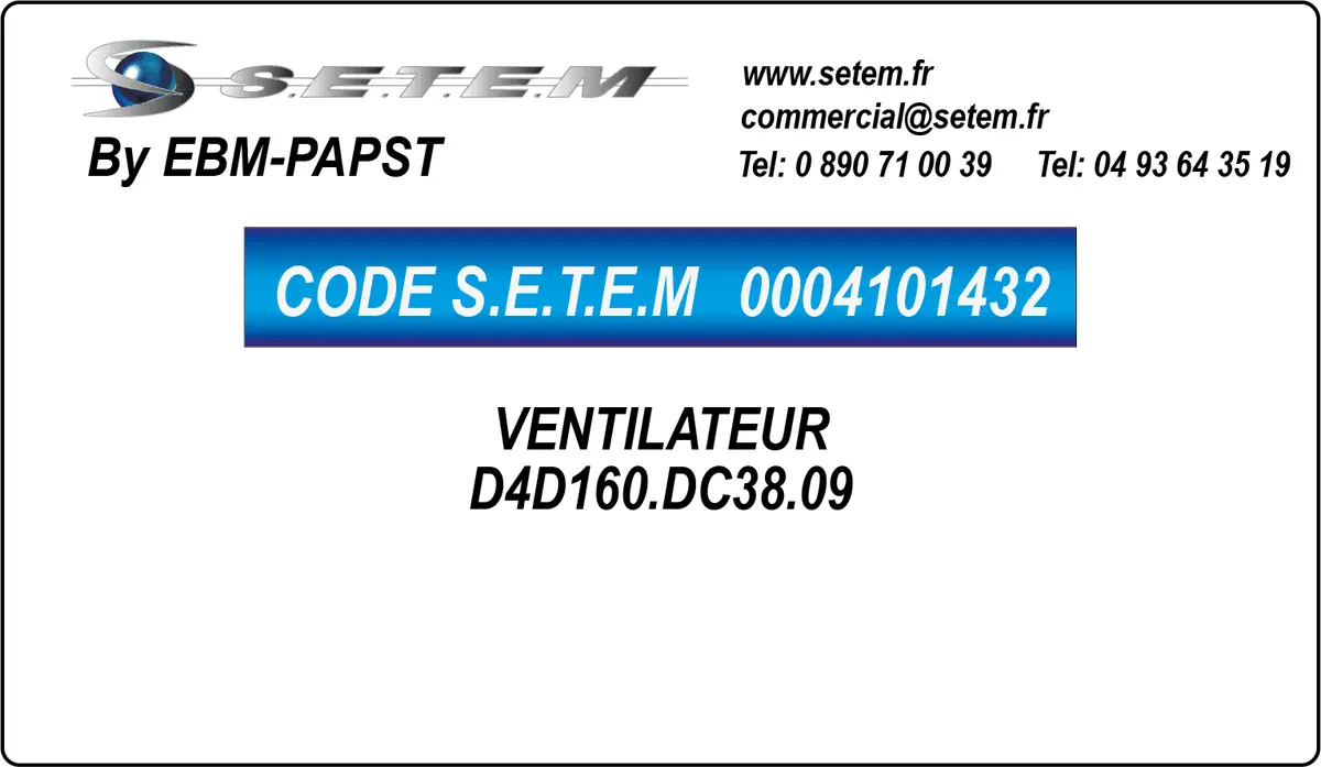 0004101432-VENTILATEUR EBMPAPST D4D160.DC38.09