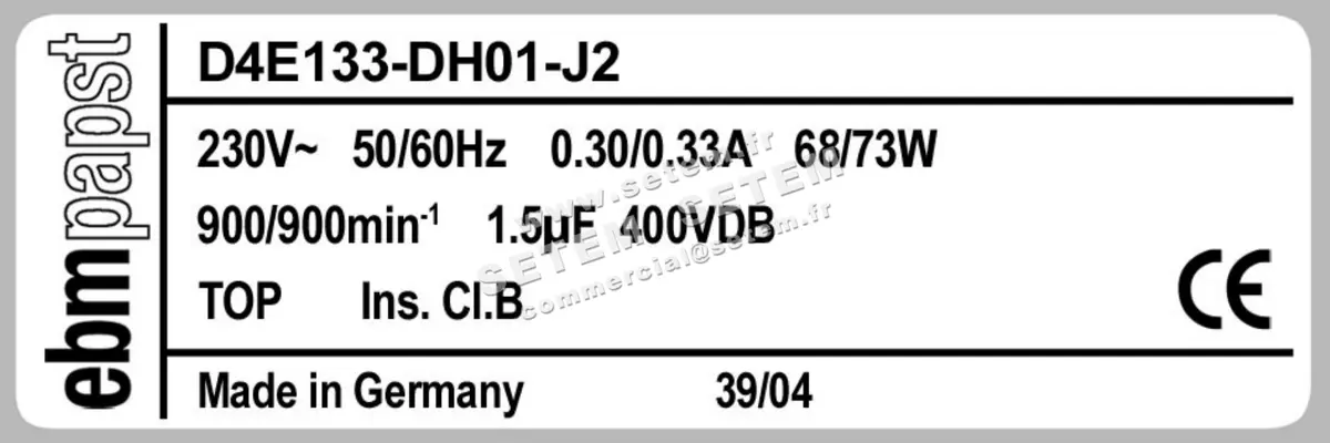 0004101505-VENTILATEUR EBMPAPST D4E133.DH01.J2 3