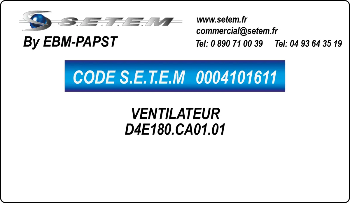 0004101611-VENTILATEUR EBMPAPST D4E180.CA01.01