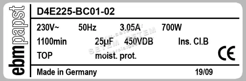 0004101652-VENTILATEUR EBMPAPST D4E225.BC01.02 3