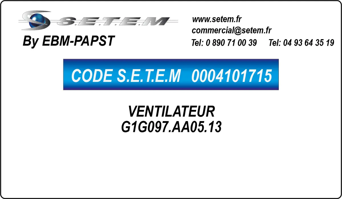 0004101715-VENTILATEUR EBMPAPST G1G097.AA05.13