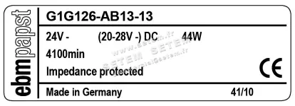 0004101770-VENTILATEUR EBMPAPST G1G126-AB13-13 3