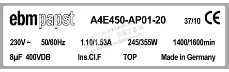 0004101853-MOTOHELICE EBMPAPST A4E450-AP01-20 3