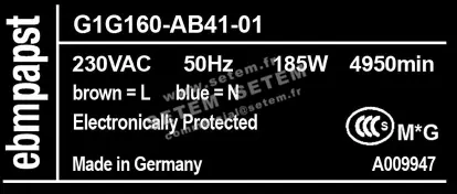 0004101887-VENTILATEUR EBMPAPST G1G160-AB41-01 3
