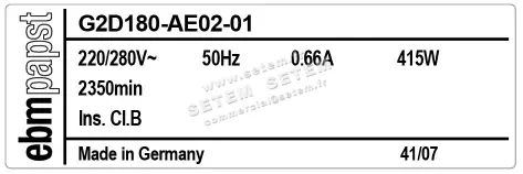 0004101988-VENTILATEUR EBMPAPST G2D180-AE02-01 3