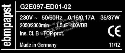 0004102023-VENTILATEUR EBMPAPST G2E097-ED01-02 2