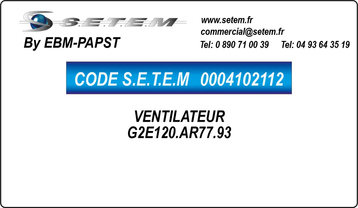 0004102112-VENTILATEUR EBMPAPST G2E120.AR77.93