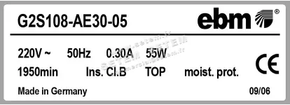 0004102467-VENTILATEUR EBMPAPST G2S108-AE30-05 2