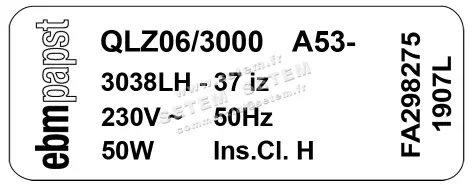 0004102731-VENTILATEUR EBMPAPST QLZ06/3000A53.3038LH.37IZ 2
