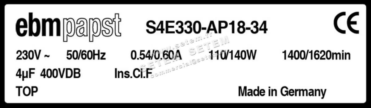 0004103348-VENTILATEUR EBMPAPST S4E330.AP18.34 3