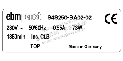 0004103580-VENTILATEUR EBMPAPST S4S250.BA02.02 2