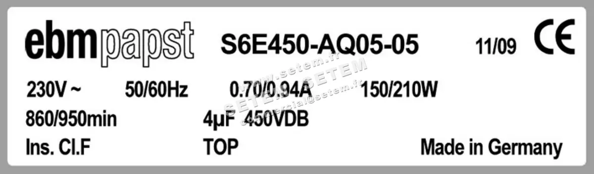 0004103711-VENTILATEUR EBMPAPST S6E450-AQ05-05 3