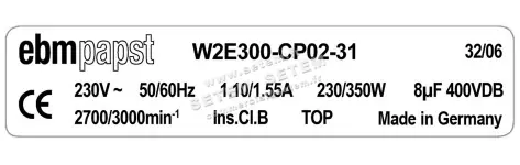 0004104161-VENTILATEUR EBMPAPST W2E300.CP02.31 3