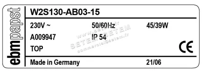 0004104356-VENTILATEUR EBMPAPST W2S130.AB03.15 3