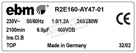 0004104474-MOTOTURBINE EBMPAPST R2E160.AY47.01 3