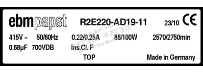0004104623-MOTOTURBINE EBMPAPST R2E220.AD19.11 3