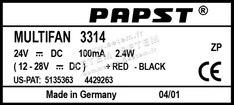 0004104771-VENTILATEUR EBMPAPST 3314 2