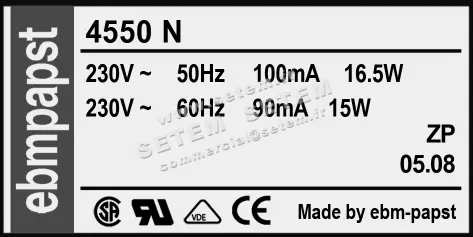 0004104784-VENTILATEUR EBMPAPST 4550N 2
