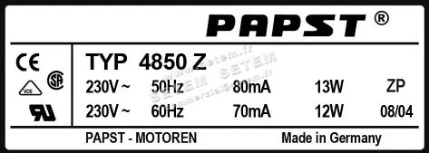 0004104793-VENTILATEUR EBMPAPST 4850Z 2