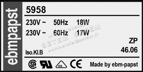 0004104800-VENTILATEUR EBMPAPST 5958 3