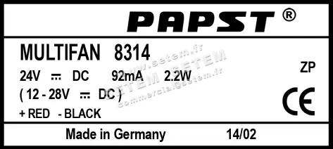 0004104809-VENTILATEUR EBMPAPST 8314 3