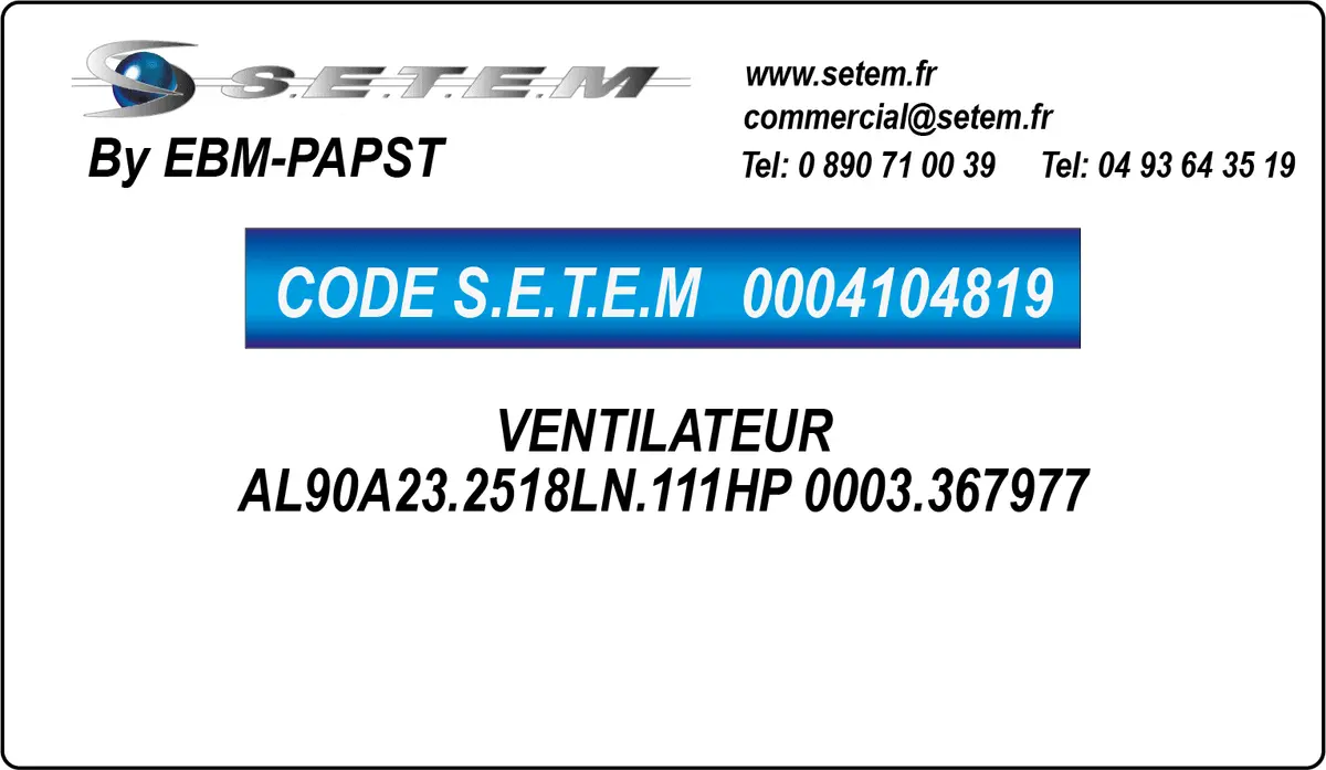 0004104819-VENTILATEUR EBMPAPST AL90A23.2518LN.111HP "0003.367977"